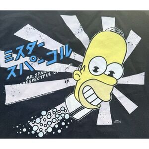 The Simpsons Homer as Mr. Sparkle T-SHIRT Black Cotton Size XL